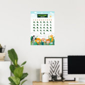 Alphabet Featuring Cute Animals Poster (Heimbüro)