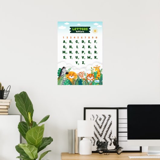 Alphabet Featuring Cute Animals Poster (Heimbüro)