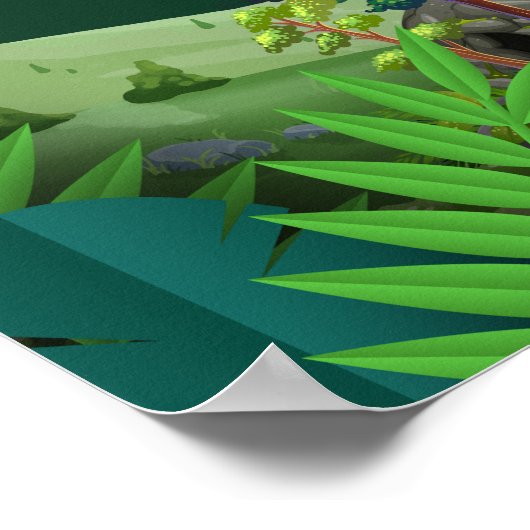 Alphabet Featuring Jungle Poster (Ecke)