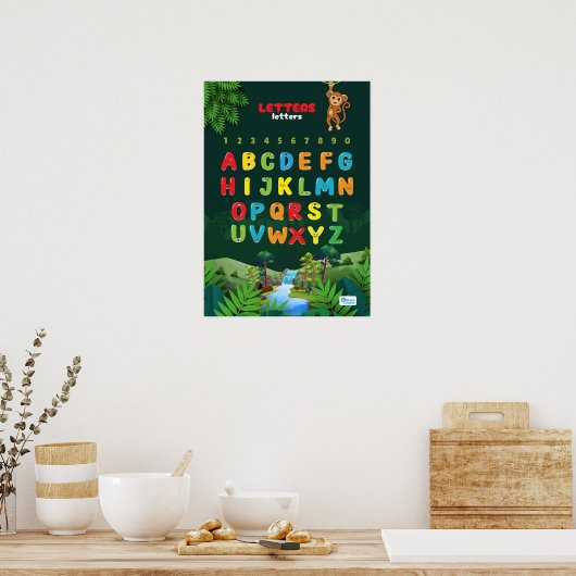 Alphabet Featuring Jungle Poster (Küche)