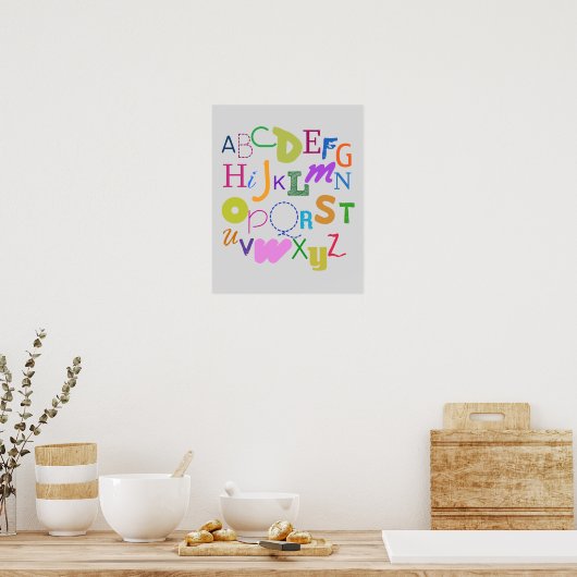 Alphabet (fett) poster (Küche)