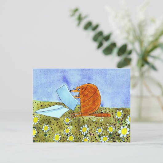 Alphabet Fiesta Armadillo Postkarte (Stehend Vorderseite)