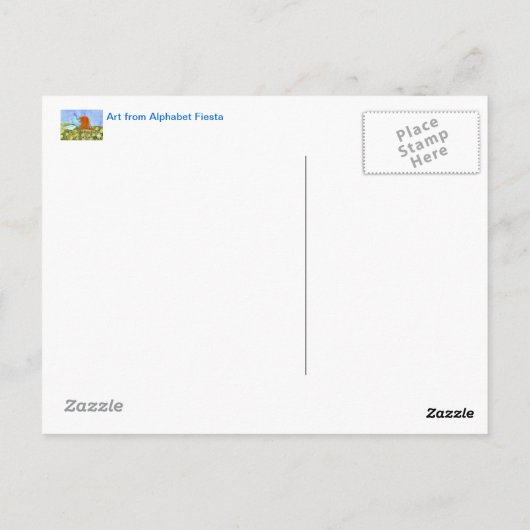 Alphabet Fiesta Armadillo Postkarte (Rückseite)