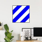 Alphabet-Flaggennummer 6 mit sechs Buchstaben Poster (Heimbüro)