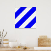 Alphabet-Flaggennummer 6 mit sechs Buchstaben Poster (Küche)