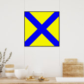 Alphabet-Flaggennummer des Schiffes mit der Nummer Poster (Küche)