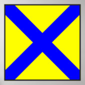 Alphabet-Flaggennummer des Schiffes mit der Nummer Poster (Vorne)