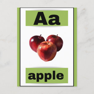 Alphabet-Flash-Karte (mit echtem Bild) Feiertagspostkarte