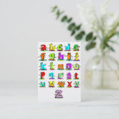 Alphabet-Flash-Karten Visitenkarte (Stehend Vorderseite)