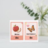 Alphabet Flashcards | ABC Educational Cards "A,B" Postkarte (Stehend Vorderseite)
