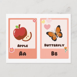Alphabet Flashcards | ABC Educational Cards "A,B" Postkarte