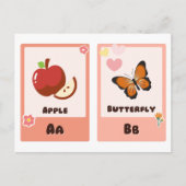Alphabet Flashcards | ABC Educational Cards "A,B" Postkarte (Vorderseite)