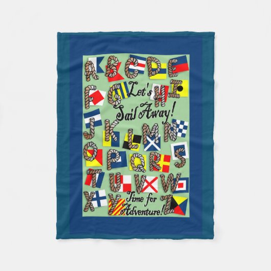 Alphabet Fleecedecke (Vorderseite)