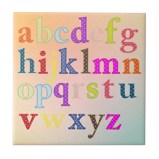 Alphabet Fliese (Vorderseite)