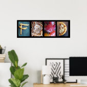 Alphabet Fotografie Collage, FOOD Letter Word Art Poster (Heimbüro)