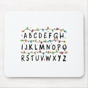 Alphabet Fremder Weihnachten 2025 Lichter Jungen M Mousepad