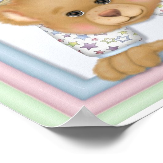 Alphabet Fun Teddy Bears Poster (Ecke)