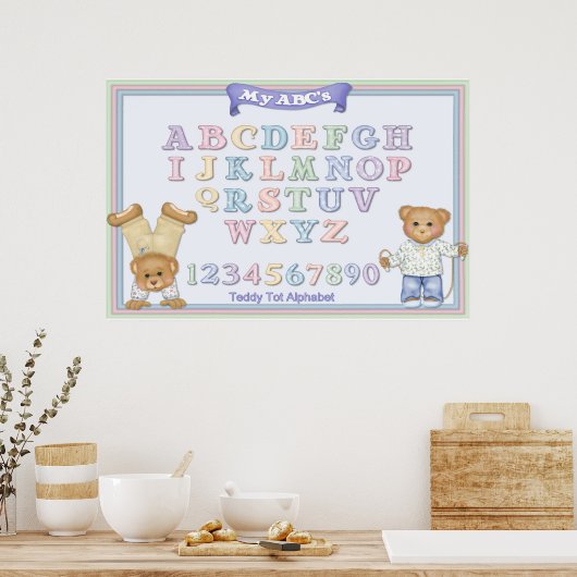 Alphabet Fun Teddy Bears Poster (Küche)