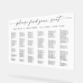 Alphabet für bis zu 159 Personen Sitzkarte Acryl Acrylschild (Winkel)