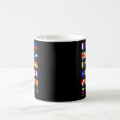 Alphabet für die Signalflagge Kaffeetasse (Mittel)