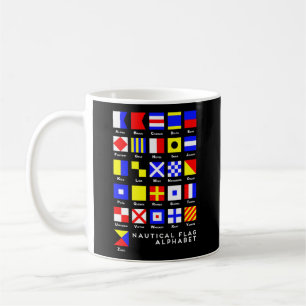 Alphabet für die Signalflagge Kaffeetasse