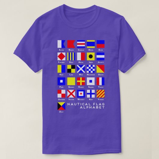 Alphabet für die Signalflagge T-Shirt (Design vorne)