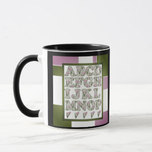 Alphabet für Kinder, lernen Sie das Alphabet, ABC Tasse