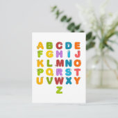 Alphabet für Kinder Postkarte (Stehend Vorderseite)