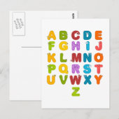 Alphabet für Kinder Postkarte (Vorne/Hinten)