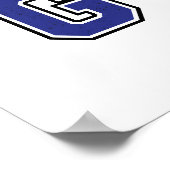 Alphabet G in Blue Color Poster (Ecke)