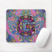 Alphabet G mandala Mousepad (Mit Mouse)