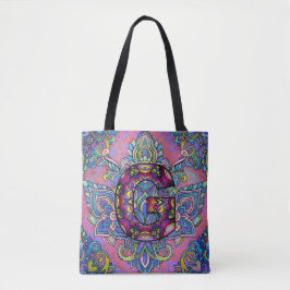 Alphabet G mandala Tasche