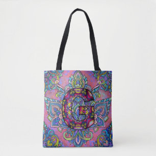 Alphabet G mandala Tasche