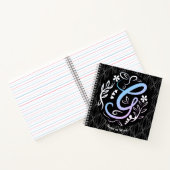 Alphabet G Monogram Handwriting Notizblock (Innenseite)