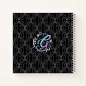 Alphabet G Monogram Handwriting Notizblock (Rückseite)