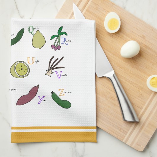 Alphabet Garden Geschirrtuch (Viertel Falte)