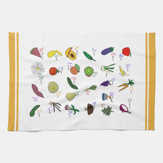 Alphabet Garden Geschirrtuch (Horizontal)