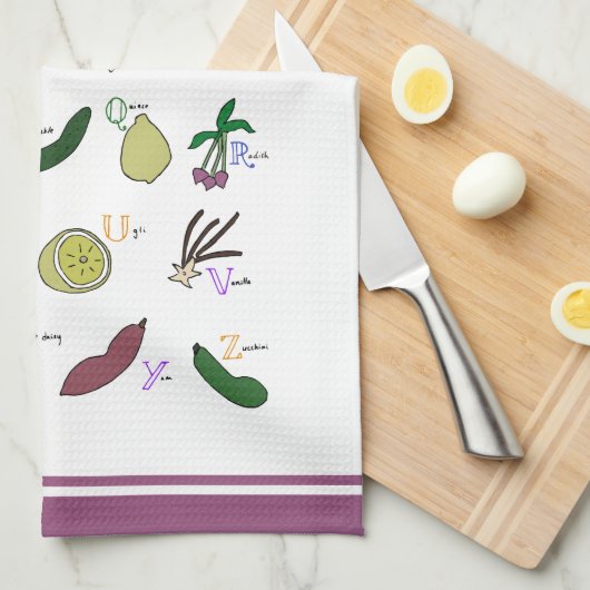Alphabet Garden Geschirrtuch (Viertel Falte)