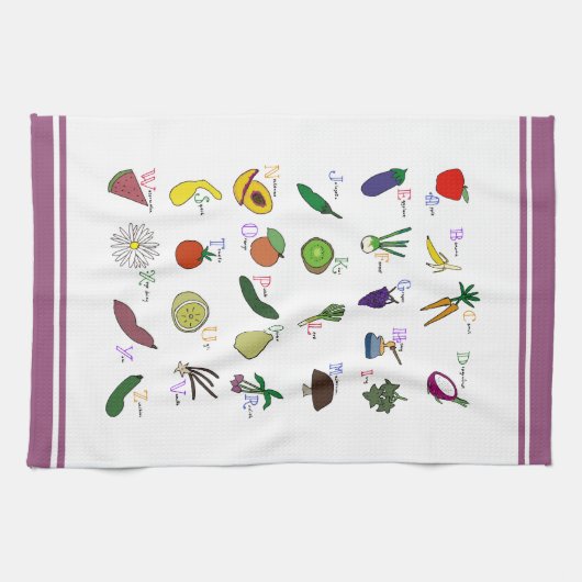 Alphabet Garden Geschirrtuch (Horizontal)