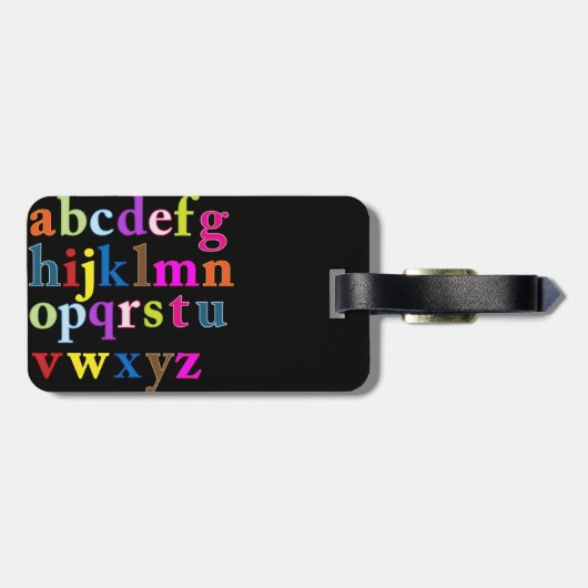 Alphabet Gepäckanhänger (Rückseite horizontal)