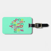 Alphabet Gepäckanhänger (Vorderseite horizontal)