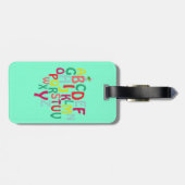 Alphabet Gepäckanhänger (Rückseite horizontal)