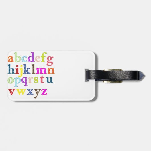 Alphabet Gepäckanhänger (Rückseite horizontal)