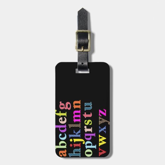 Alphabet Gepäckanhänger (Vorderseite vertikal)