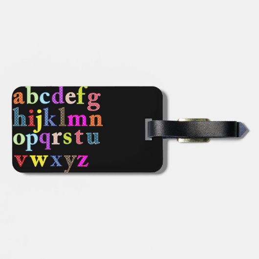 Alphabet Gepäckanhänger (Rückseite horizontal)
