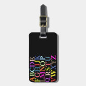 Alphabet Gepäckanhänger (Vorderseite vertikal)