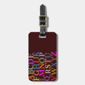 Alphabet Gepäckanhänger (Vorderseite vertikal)