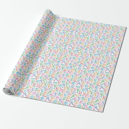 Alphabet Geschenkpapier (Ungerollt)