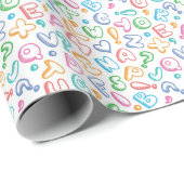 Alphabet Geschenkpapier (Rolleneckpunkt)