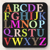 Alphabet Getränkeuntersetzer (Vorderseite)